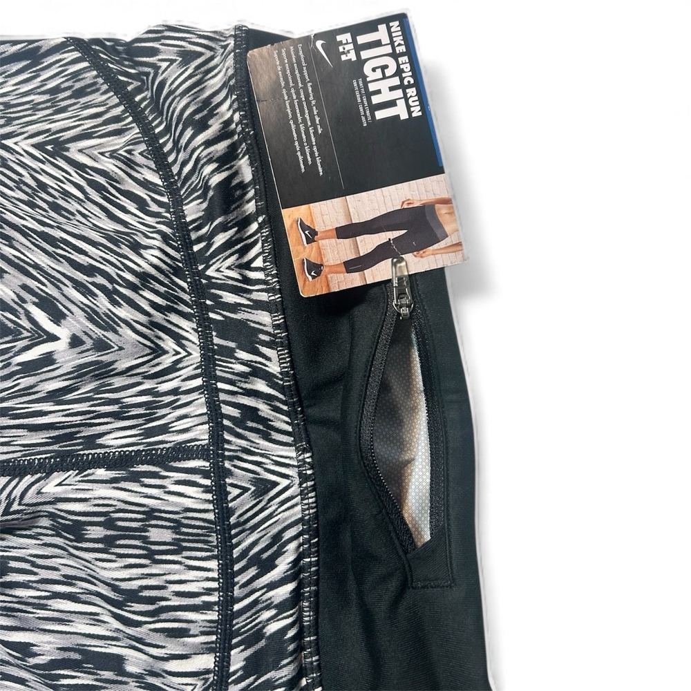 Nike Dri-fit Women's XS Epic Run Crops Printed Tight Cropped Pants Capris Tights - Picture 3 of 6